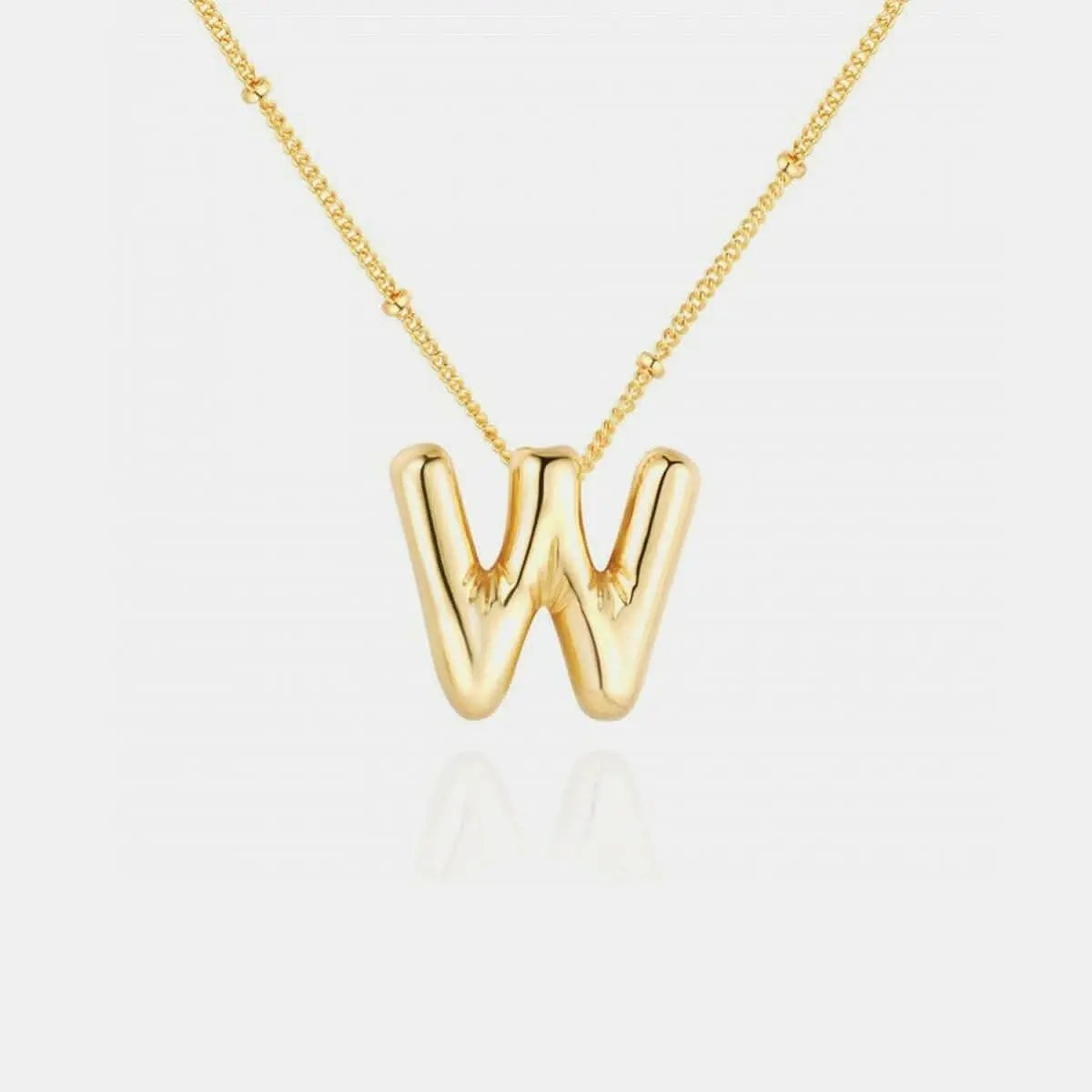 Gold-plated letter charm necklace - Love Salve
